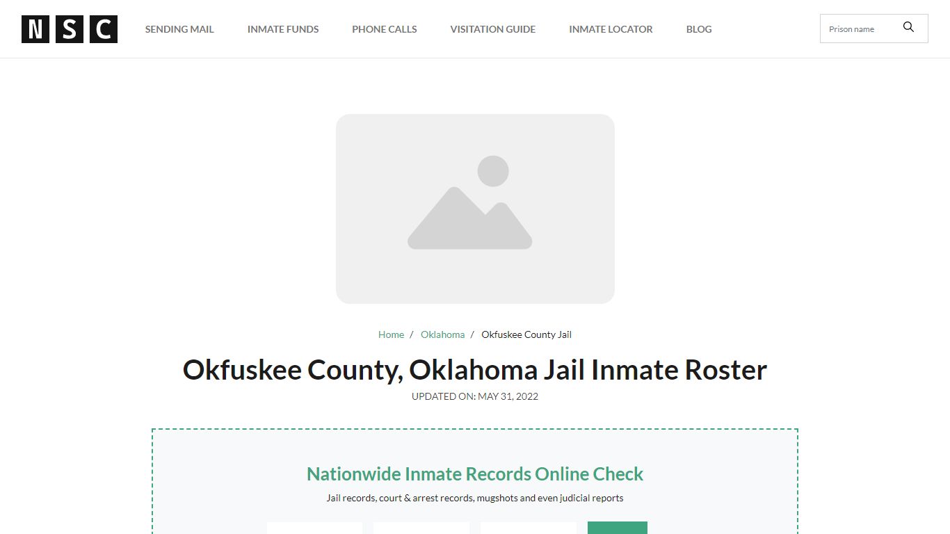 Okfuskee County, Oklahoma Jail Inmate List